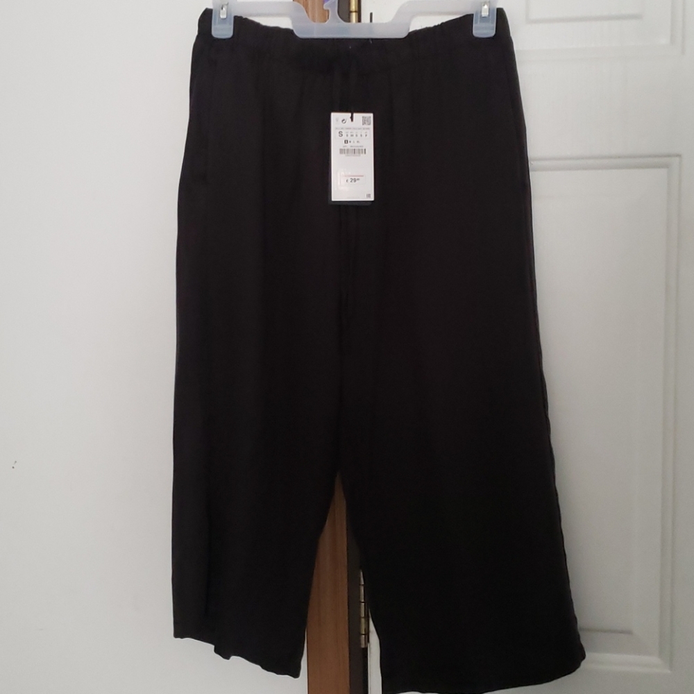 Zara Wide Leg Pants Draw String Women's Small.